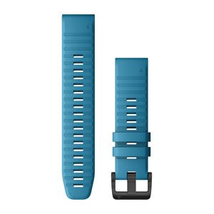 QUICKFIT-ARMBAND 22 MM Silikon Lichtblau Edelstahl-Teile in Schw