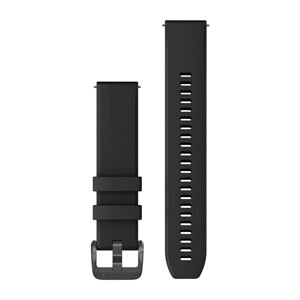 Schnellwechsel-Armbänder 20 mm, Schwarz mit schwarzen Teilen