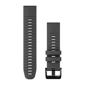 Quickfit®-Armband 22 mm, Silikon Graphit Teile aus Edelstahl Sch