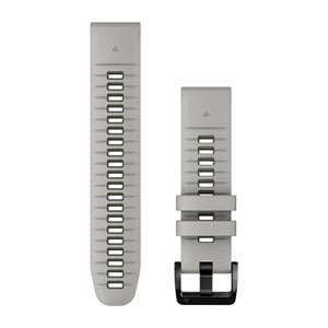 Quickfit®-Armband 22 mm, Silikon Nebelgrau/Moosgrün Teile aus Ed