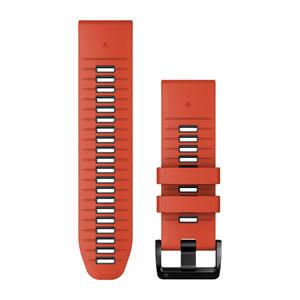 QuickFit®-Armbänder 26 mm, Silikon Flammenrot/Graphit Teile aus 