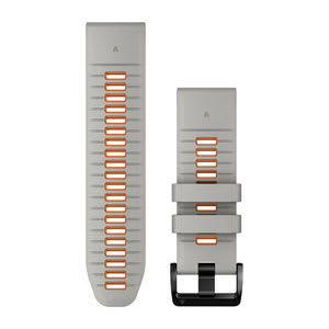 QuickFit®-Armbänder 26 mm, Silikon Nebelgrau/Glutorange Teile au