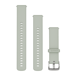 Schnellwechsel-Armband (18 mm), Silikon, Salbeigrau, Teile in Si