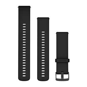 Schnellwechsel-Armband (22 mm), Silikon, Schwarz, Teile in Schie